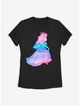 Nintendo Super Mario Watercolor Ombre Peach Womens T-Shirt, BLACK, hi-res