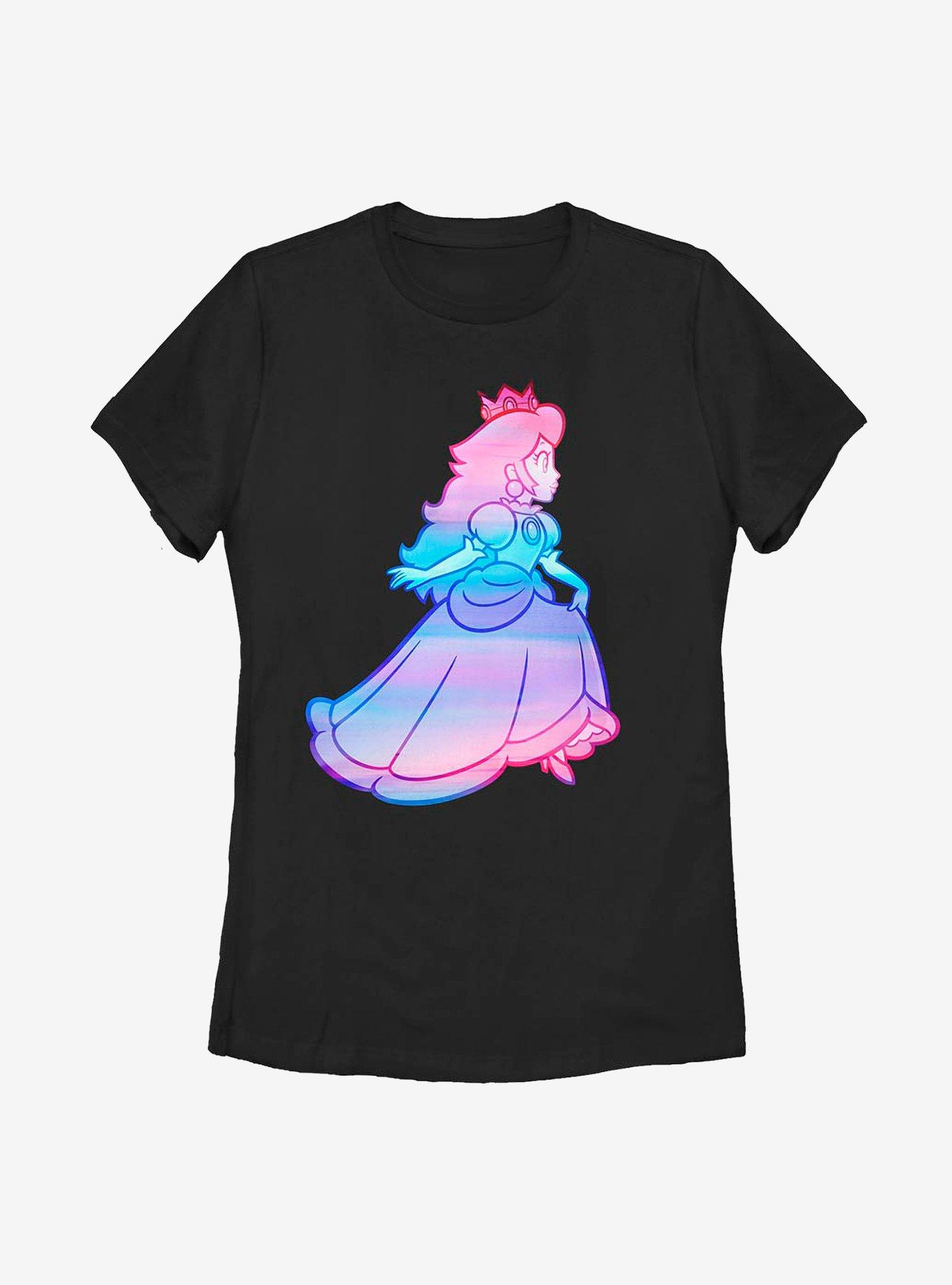Nintendo Super Mario Watercolor Ombre Peach Womens T-Shirt, , hi-res