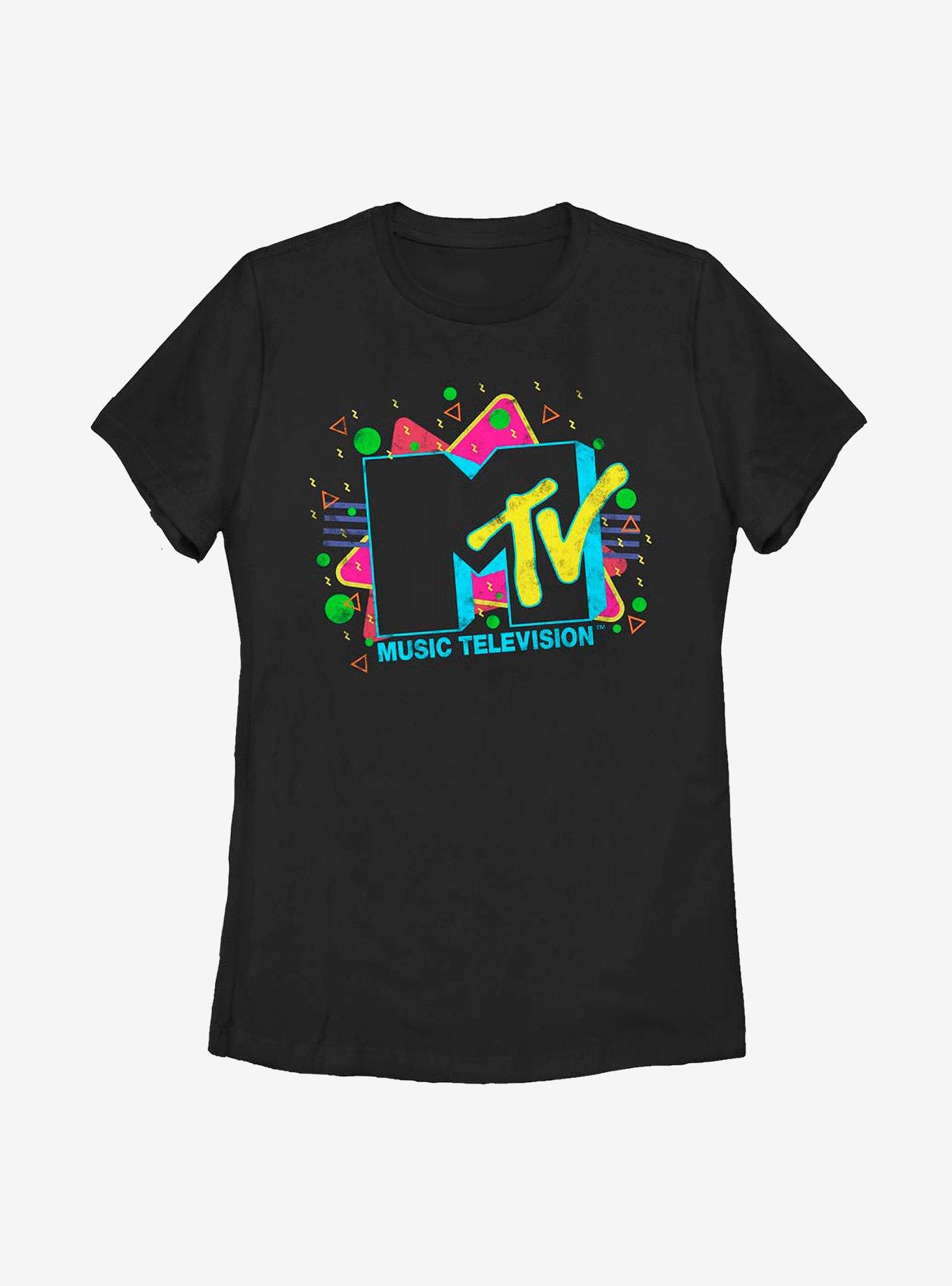 MTV Laser Tag Party Womens T-Shirt, BLACK, hi-res