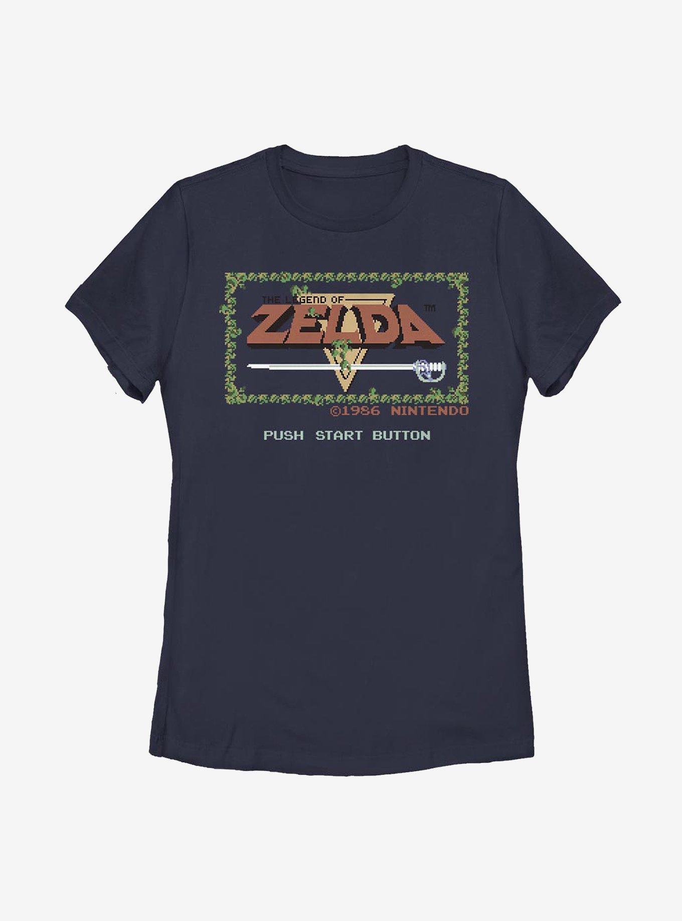 Nintendo The Legend Of Zelda Pixelated Womens T-Shirt, NAVY, hi-res