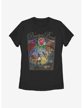 Disney Beauty And The Beast Stained Glass Womens T-Shirt, , hi-res
