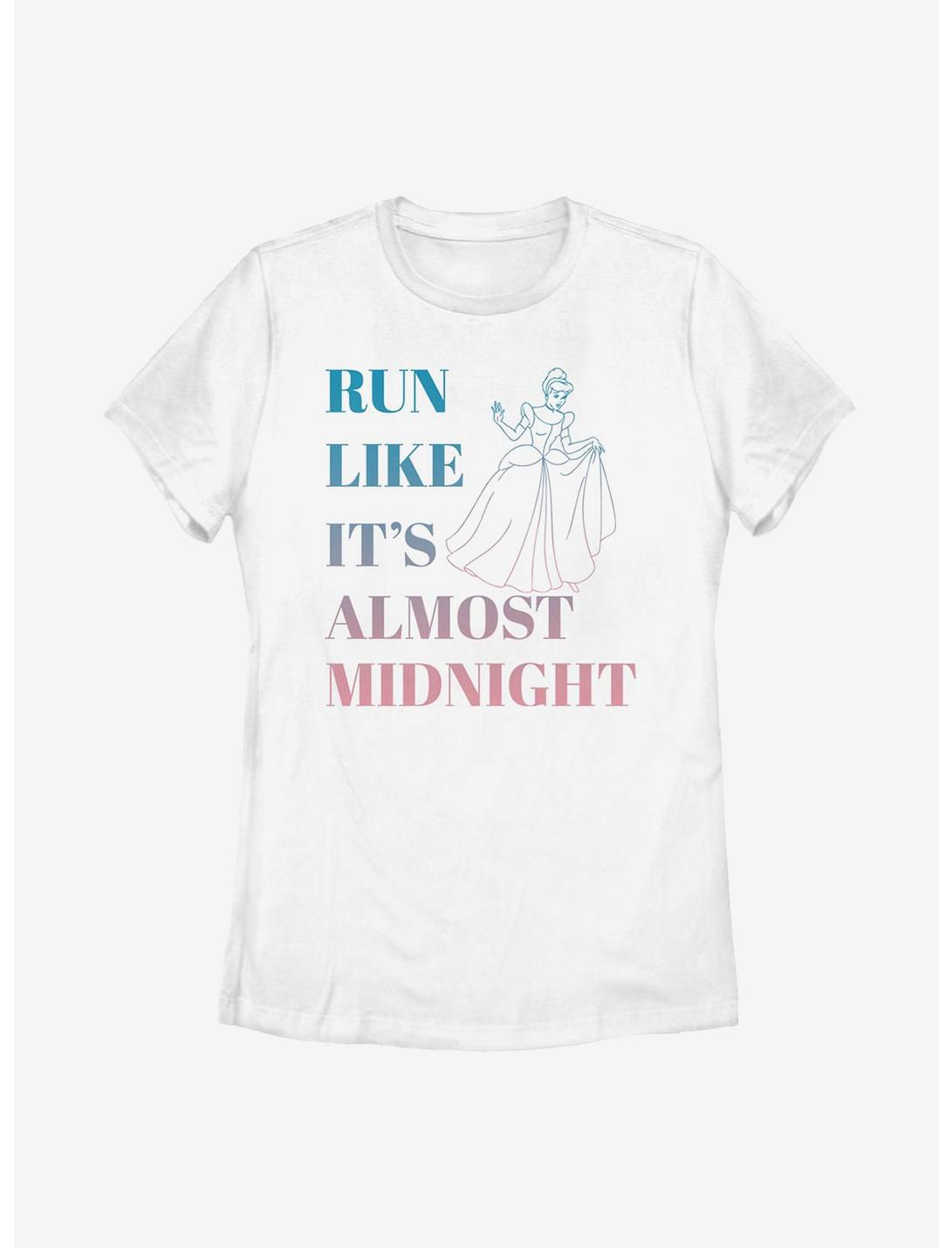 Disney Cinderella Run Like It's Almost Midnight Womens T-Shirt, WHITE, hi-res