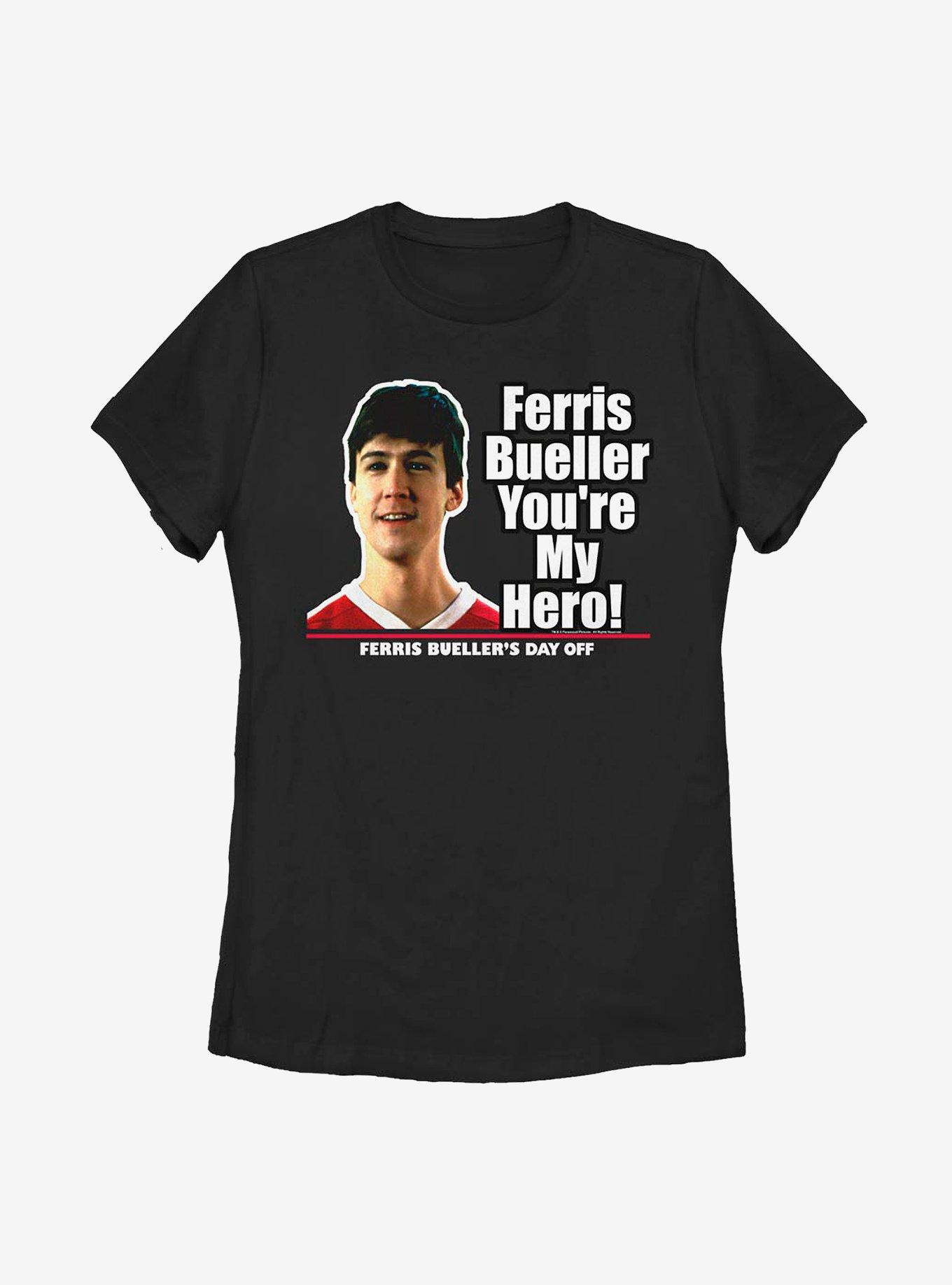 Ferris Bueller's Day Off My Hero Womens T-Shirt, BLACK, hi-res