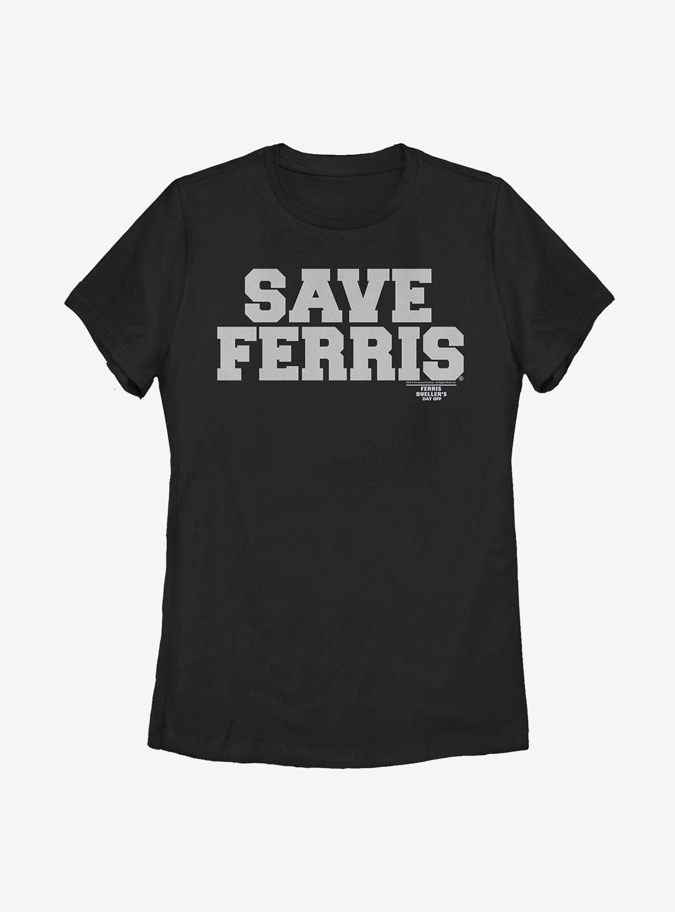 Ferris Bueller's Day Off Save Womens T-Shirt, BLACK, hi-res