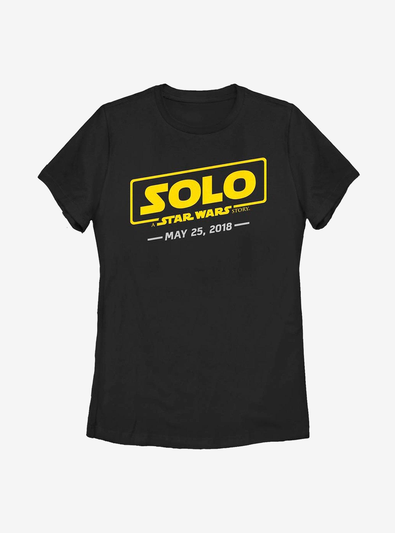 Solo: A Star Wars Story Logo Date Womens T-Shirt, BLACK, hi-res