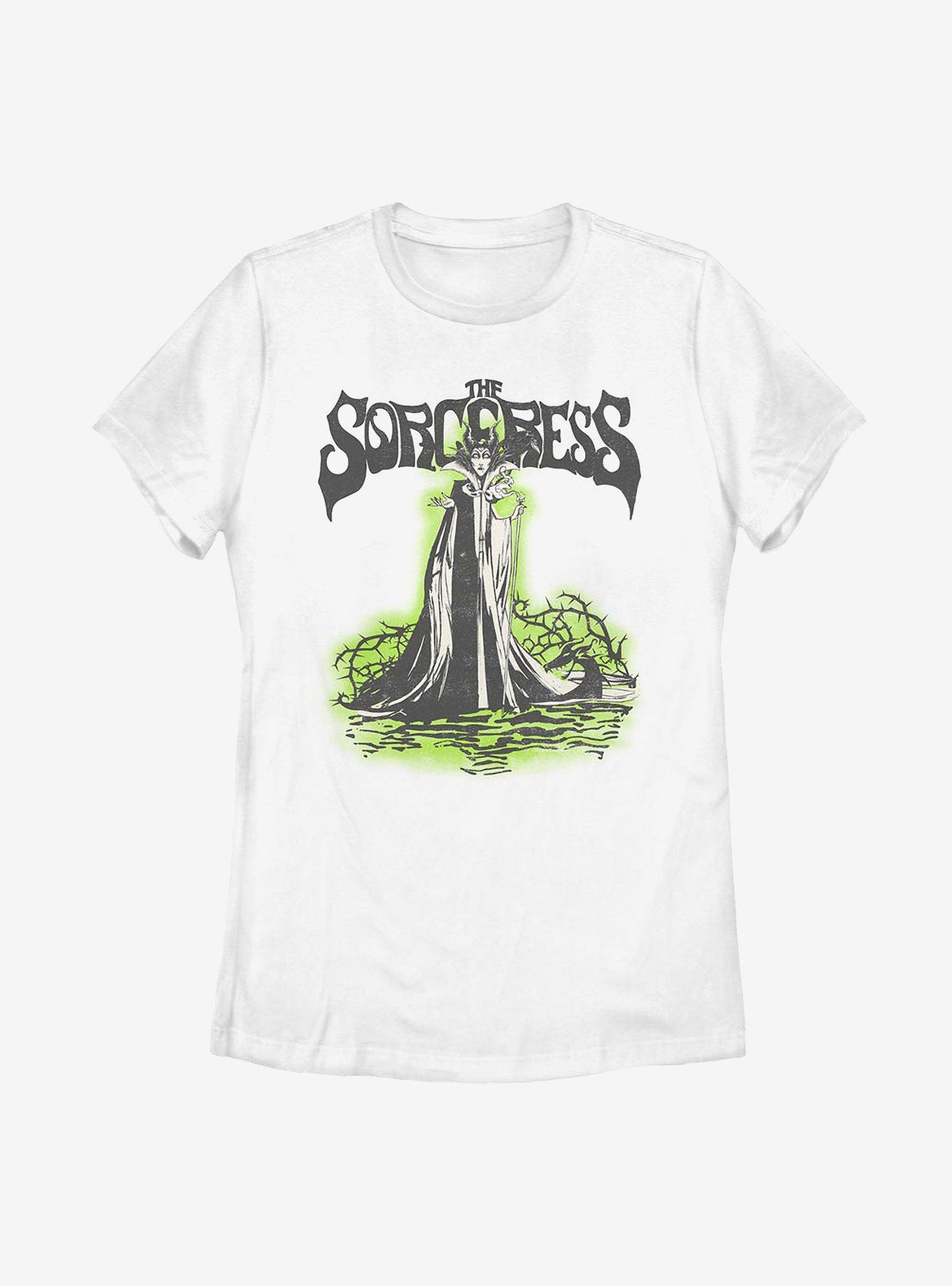 Disney Maleficent Green Sorceress Womens T-Shirt, WHITE, hi-res