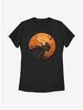 Disney Maleficent Orange Circle Womens T-Shirt, BLACK, hi-res