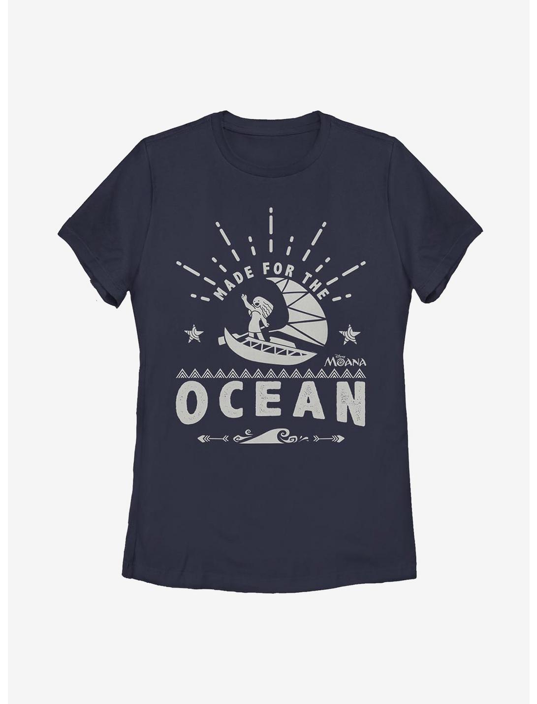 Disney Moana Made For The Ocean Womens T-Shirt, NAVY, hi-res