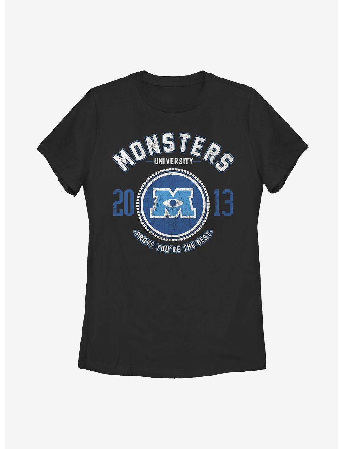 Disney Pixar Monsters University Badge Womens T-Shirt, BLACK, hi-res