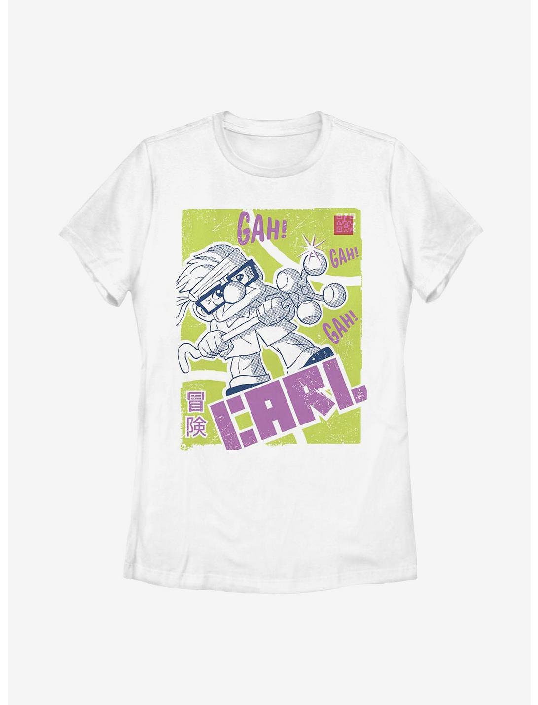 Disney Pixar Up Carl Japanese Text Womens T-Shirt, WHITE, hi-res