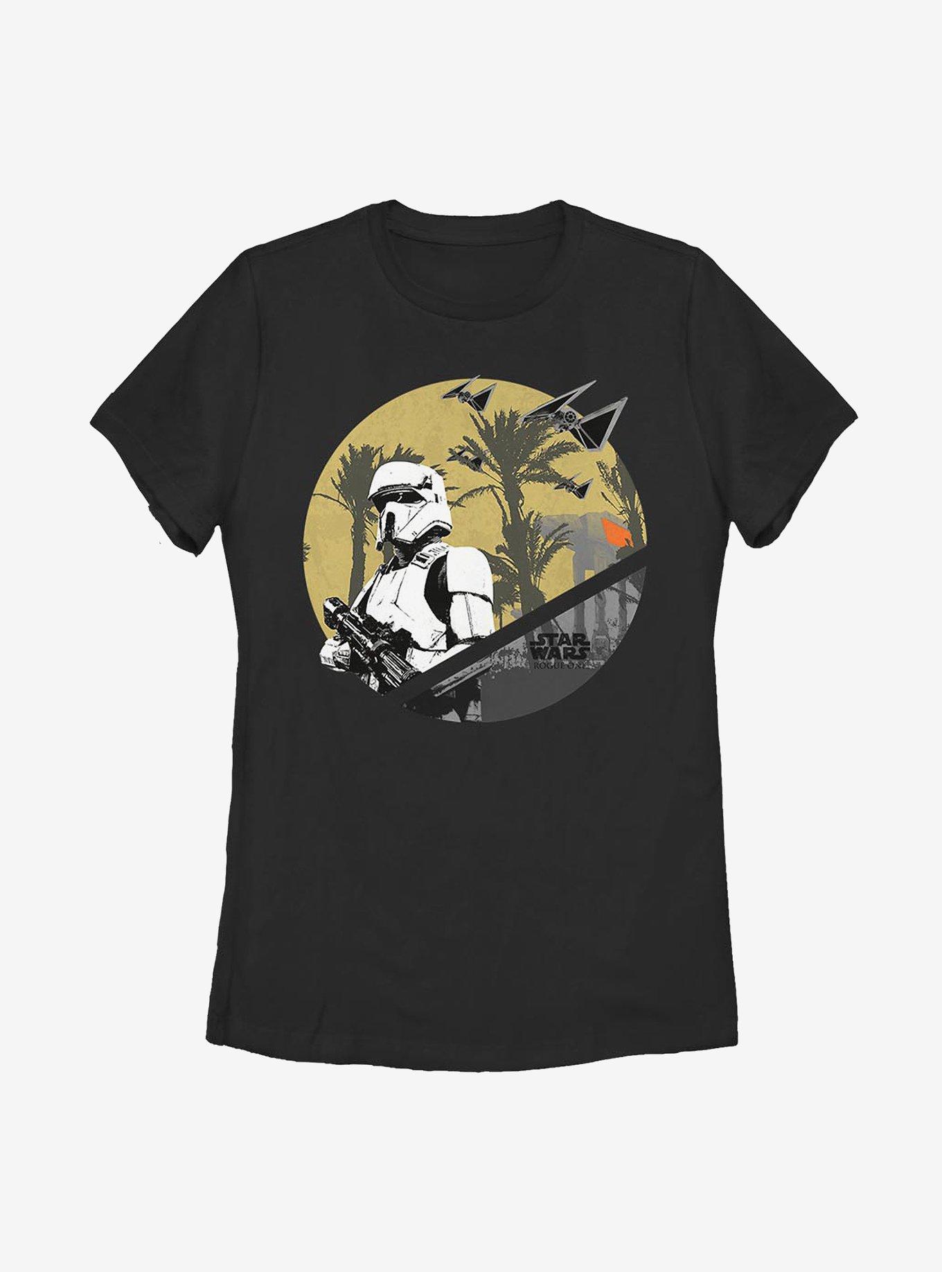 Star Wars: Rogue One Scarif Circle Womens T-Shirt, BLACK, hi-res