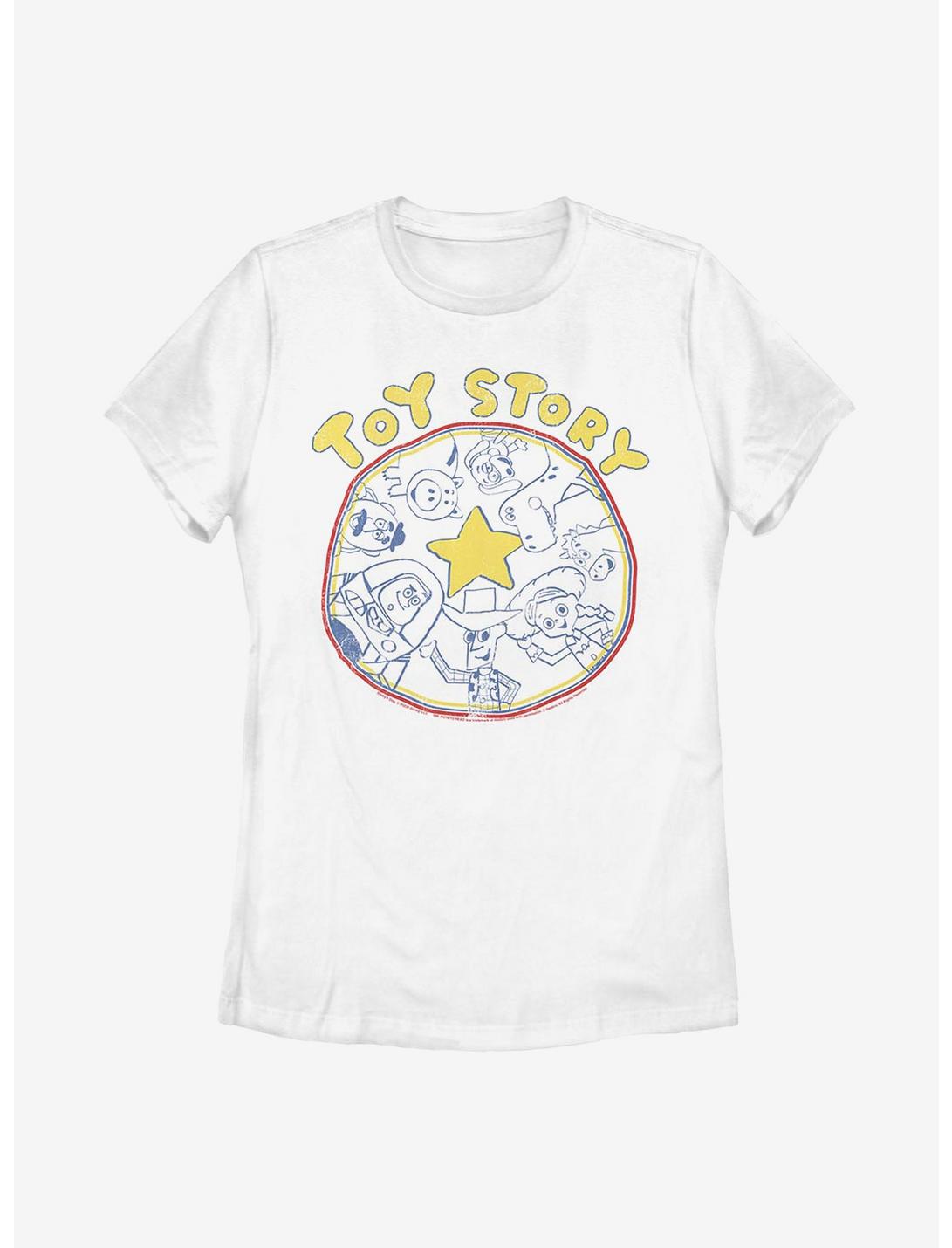 Disney Pixar Toy Story Circle Womens T-Shirt, WHITE, hi-res