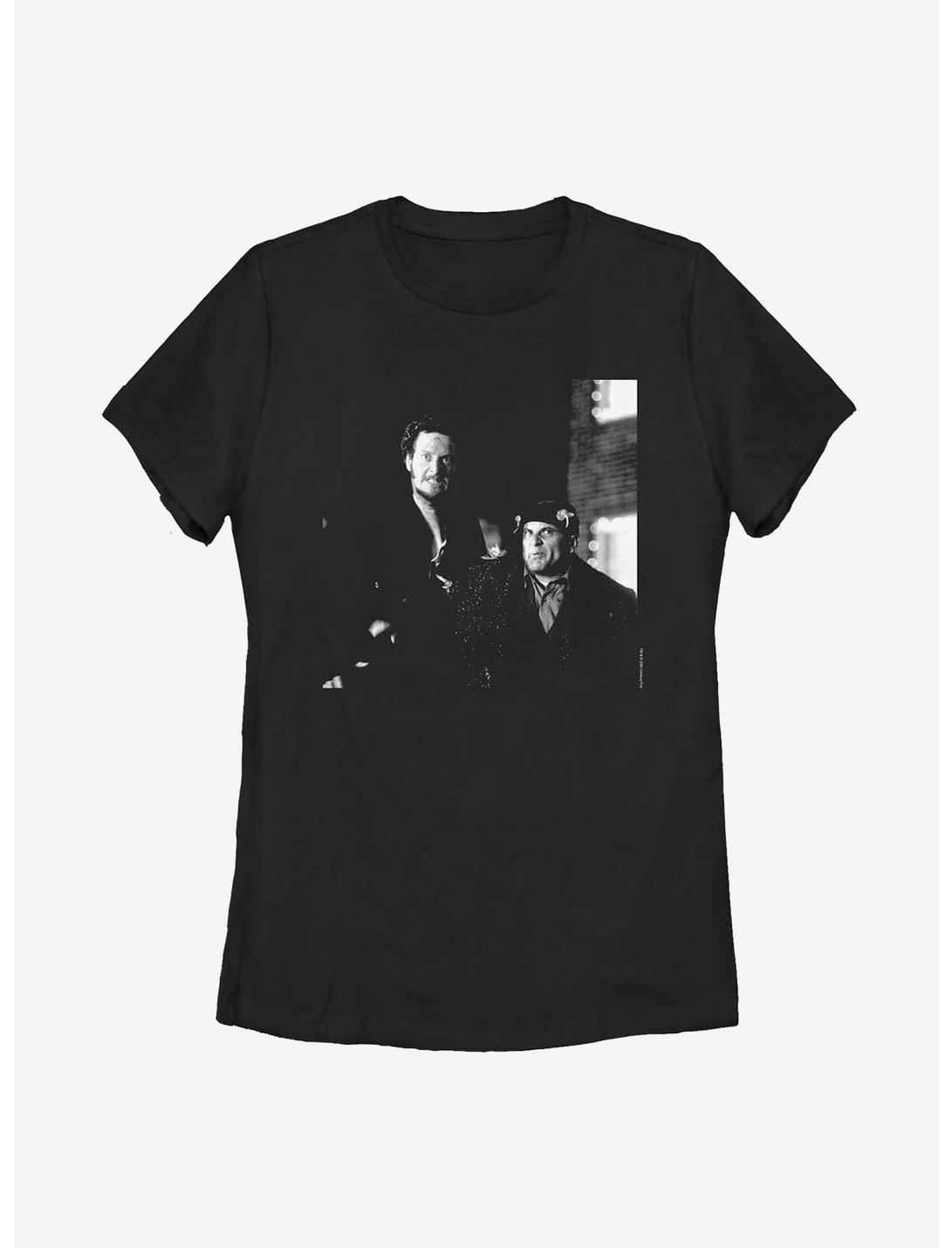 Home Alone Harry And Marv Photo Womens T-Shirt, BLACK, hi-res