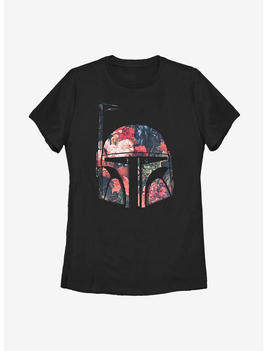 Star Wars Boba Floral Womens T-Shirt, BLACK, hi-res