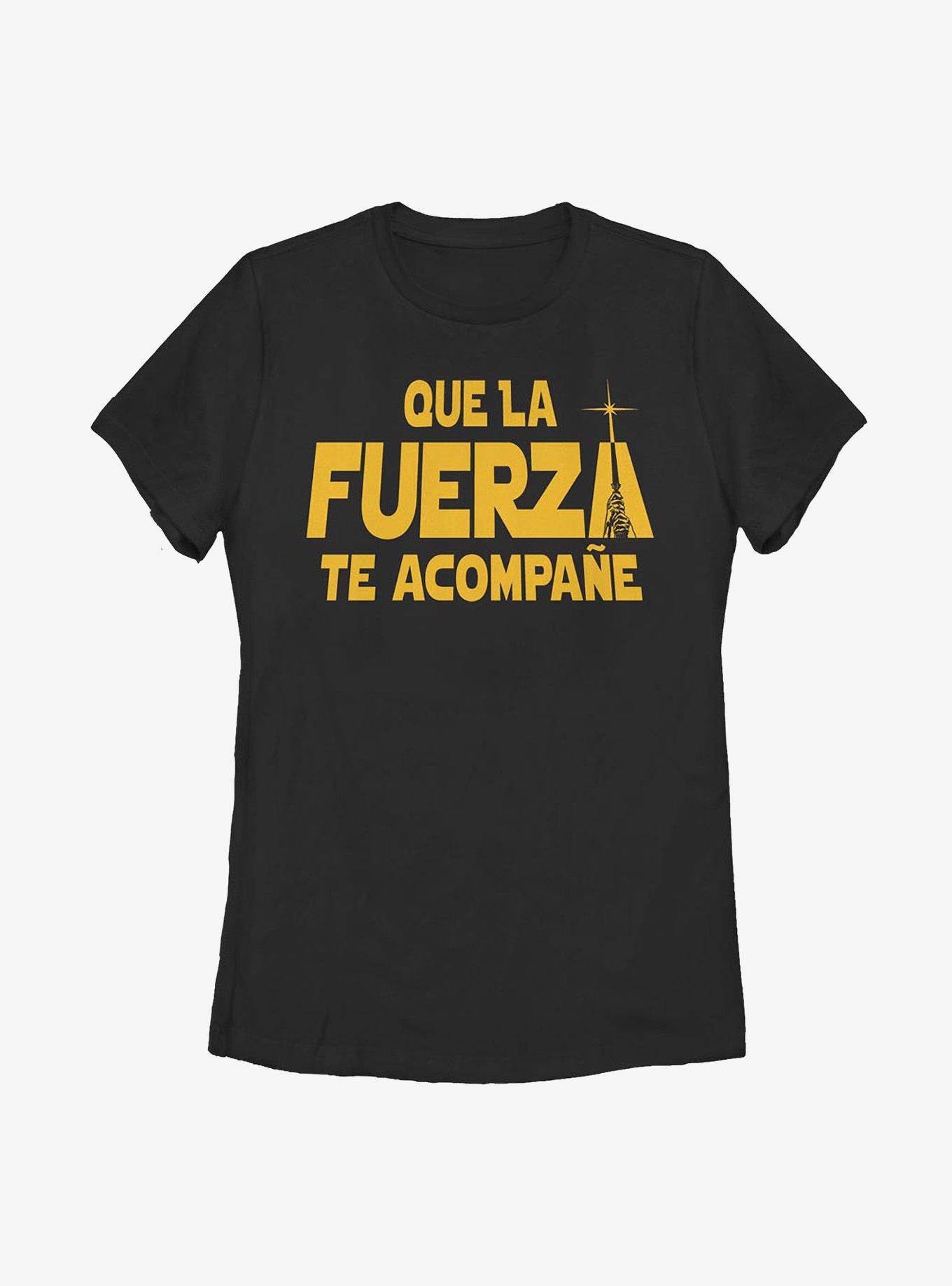 Star Wars Fuerza Te Acompane Womens T-Shirt, BLACK, hi-res