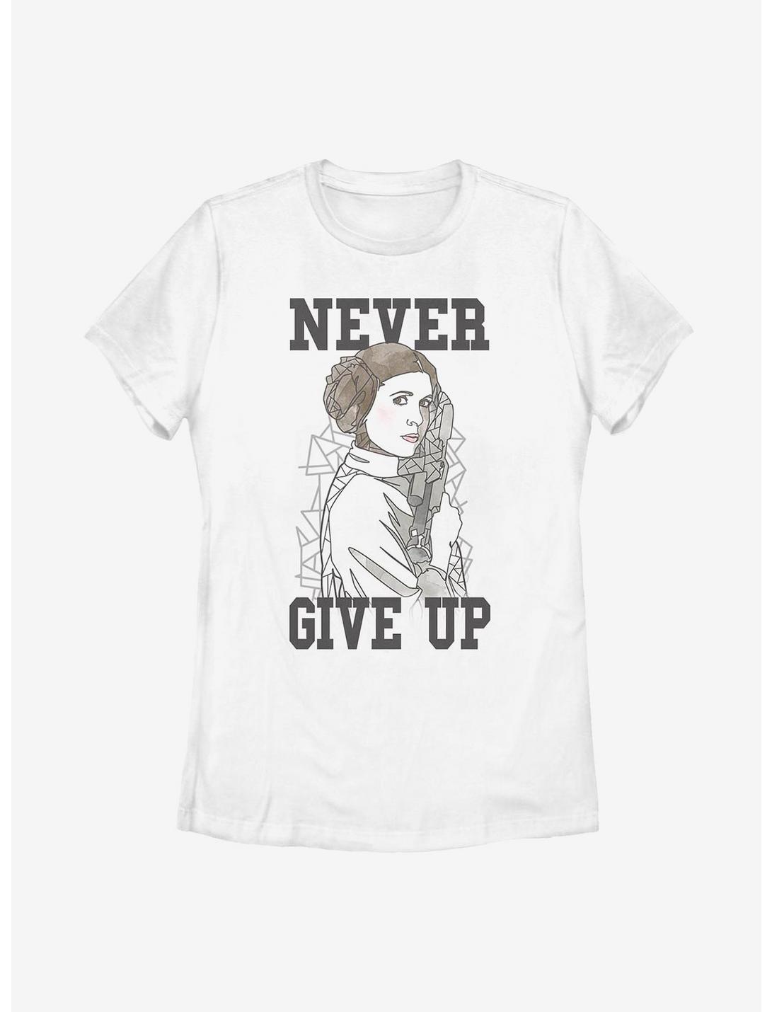 Star Wars Leia Never Womens T-Shirt, WHITE, hi-res
