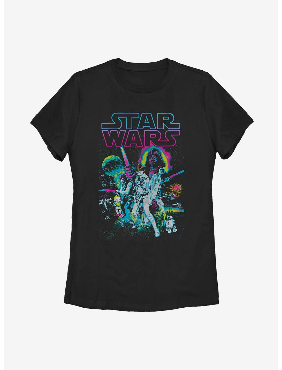 Star Wars Neon Hope Womens T-Shirt, BLACK, hi-res