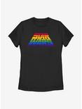 Star Wars Perspective Rainbow Logo Womens T-Shirt, BLACK, hi-res