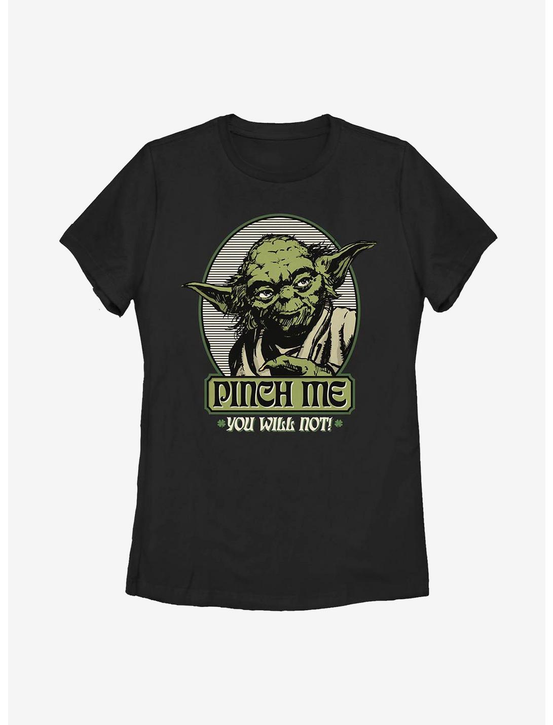 Star Wars Yoda Pinch Me Womens T-Shirt, BLACK, hi-res