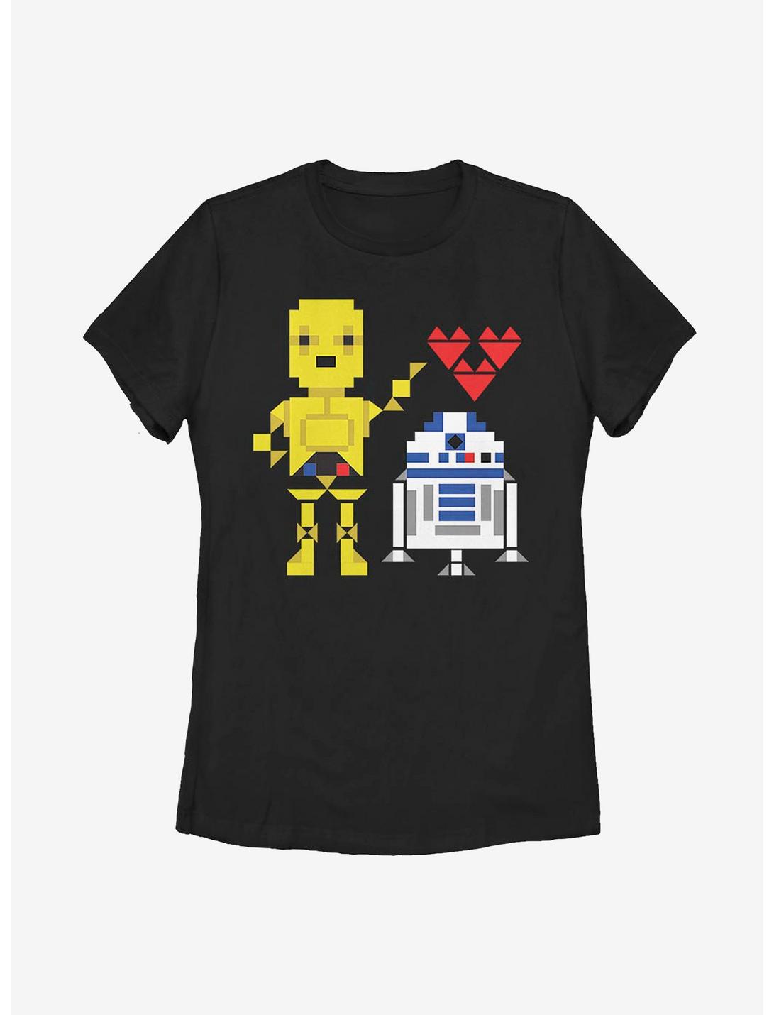Star Wars R2 C3PO Love Womens T-Shirt, BLACK, hi-res
