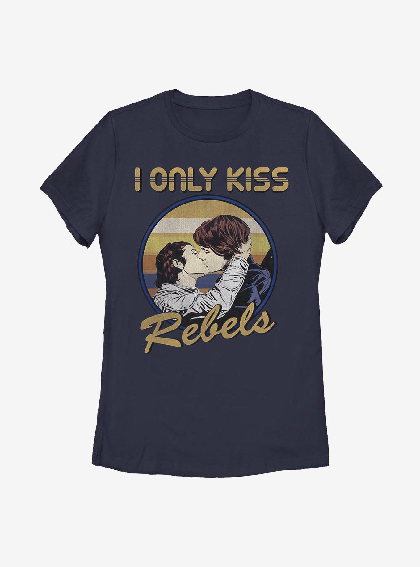 Star Wars Rebel Kiss Womens T-Shirt, NAVY, hi-res