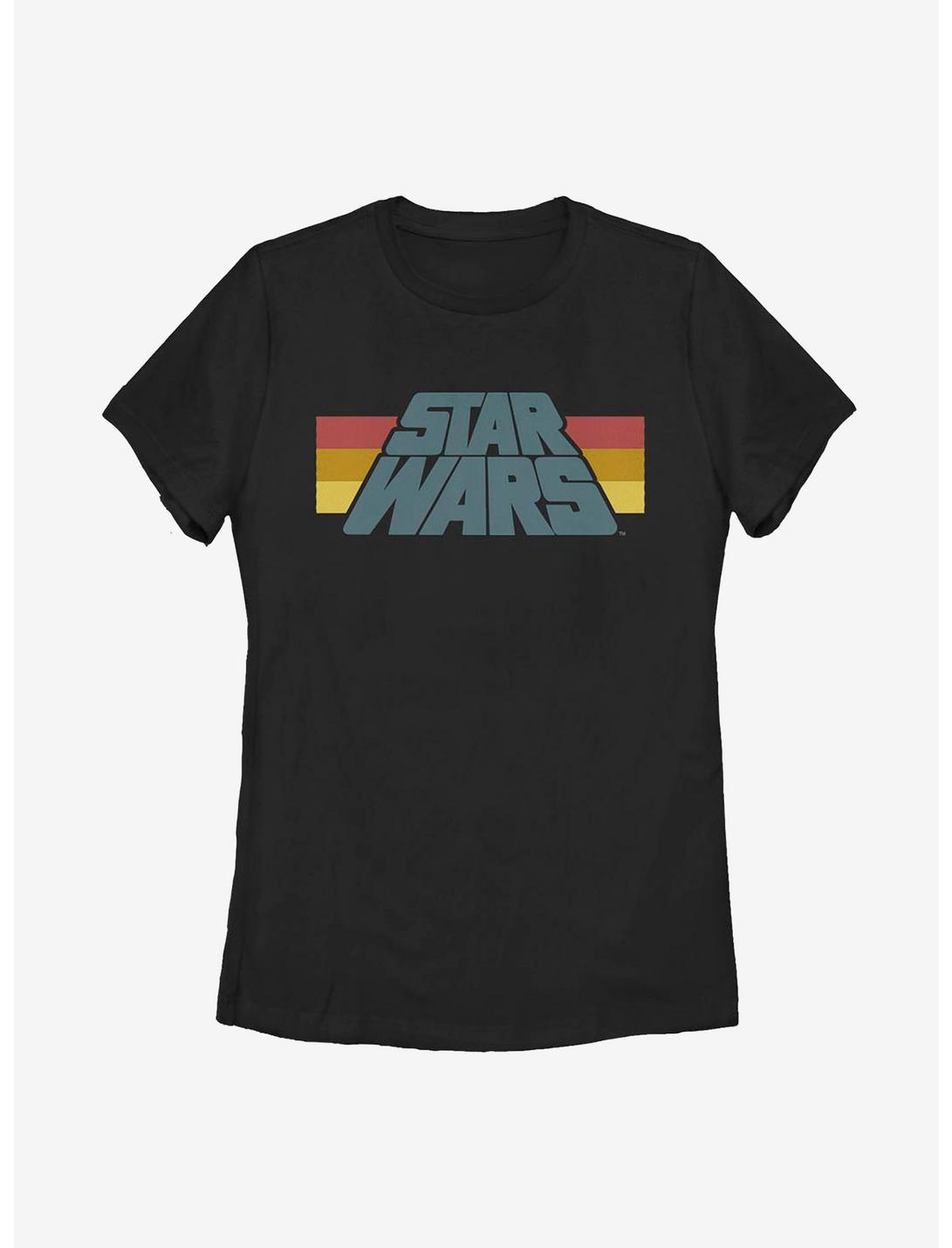 Star Wars Slant Logo Stripe Womens T-Shirt, BLACK, hi-res