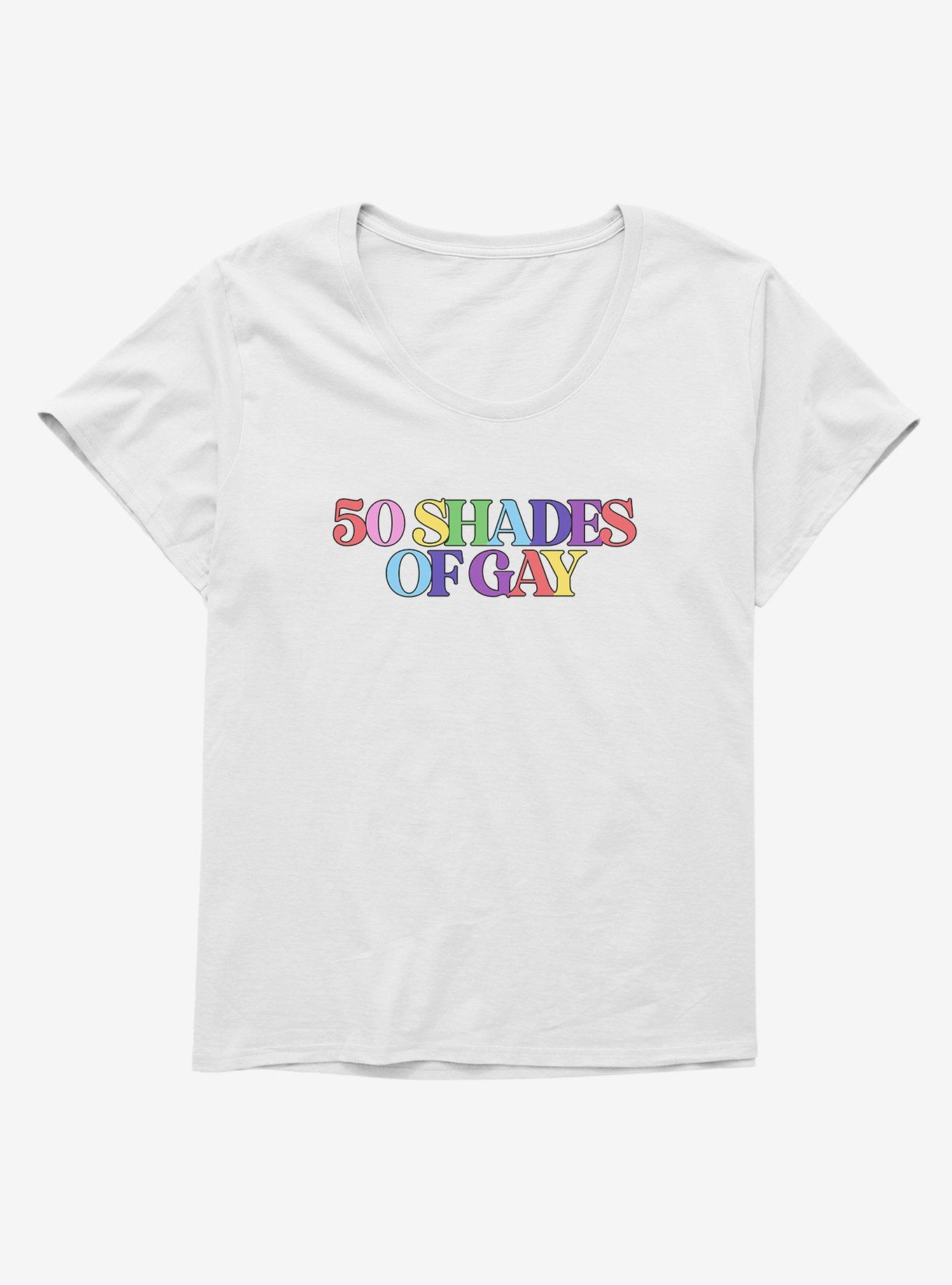 50 Shades Of Gay T-Shirt Plus Size, WHITE, hi-res