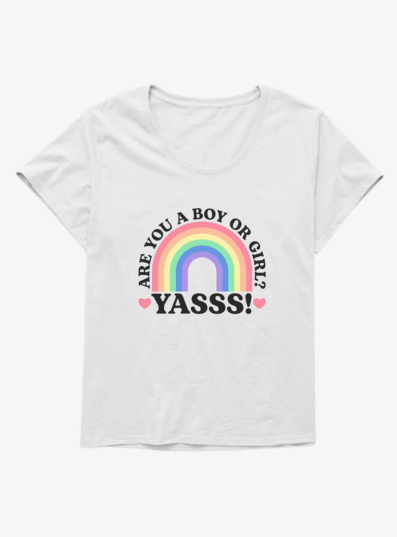 Boy Or Girl Yasss! T-Shirt Plus Size, , hi-res