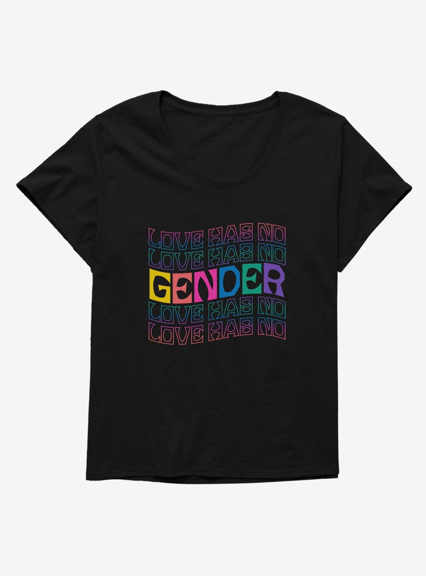 Love Has No Gender T-Shirt Plus Size, BLACK, hi-res