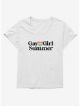 Gay Girl Summer T-Shirt Plus Size, WHITE, hi-res