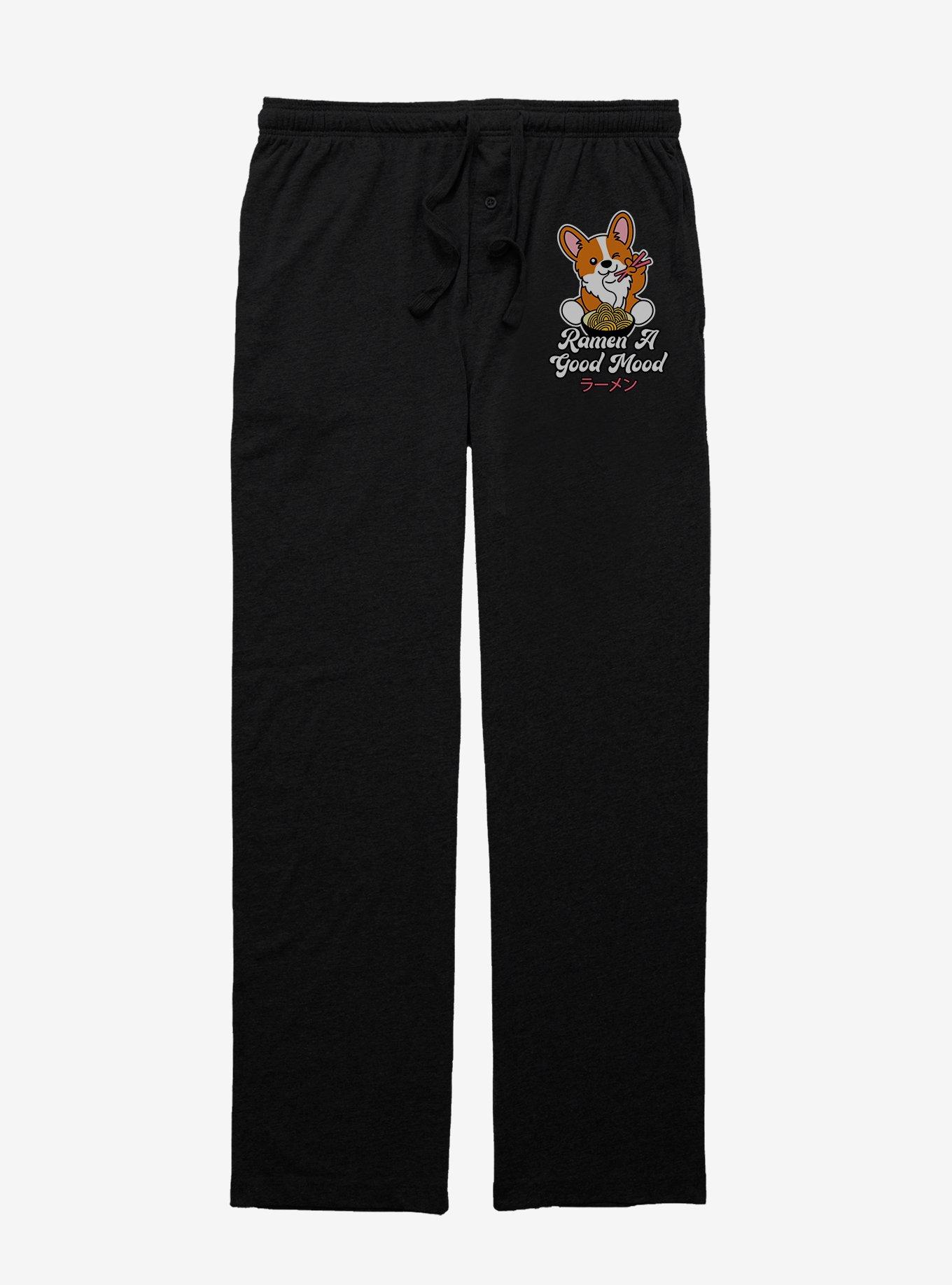 Corgi Ramen A Good Time Pajama Pants BLACK Hot Topic