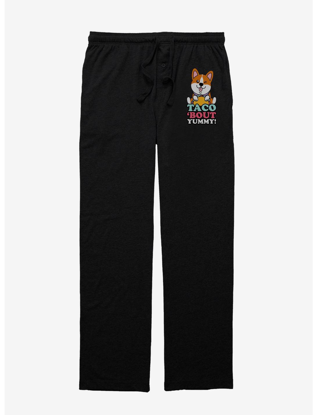 Corgi Taco Bout Yummy Pajama Pants, BLACK, hi-res