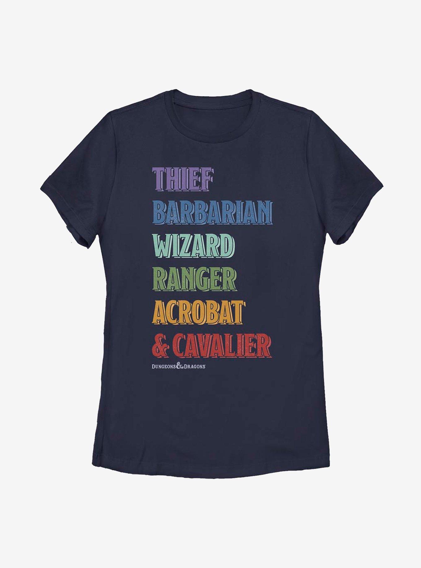 Dungeons & Dragons Class Stack Womens T-Shirt, NAVY, hi-res