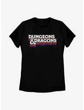 Dungeons & Dragons Logo 70's Retro Colors Womens T-Shirt, , hi-res