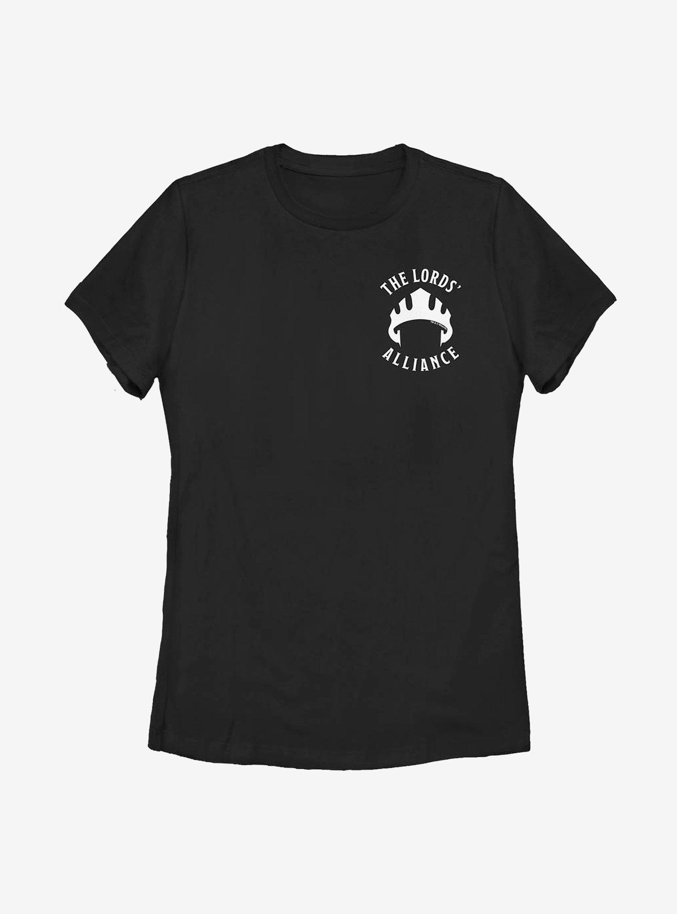 Dungeons & Dragons Lords' Alliance Solid Logo Womens T-Shirt, BLACK, hi-res