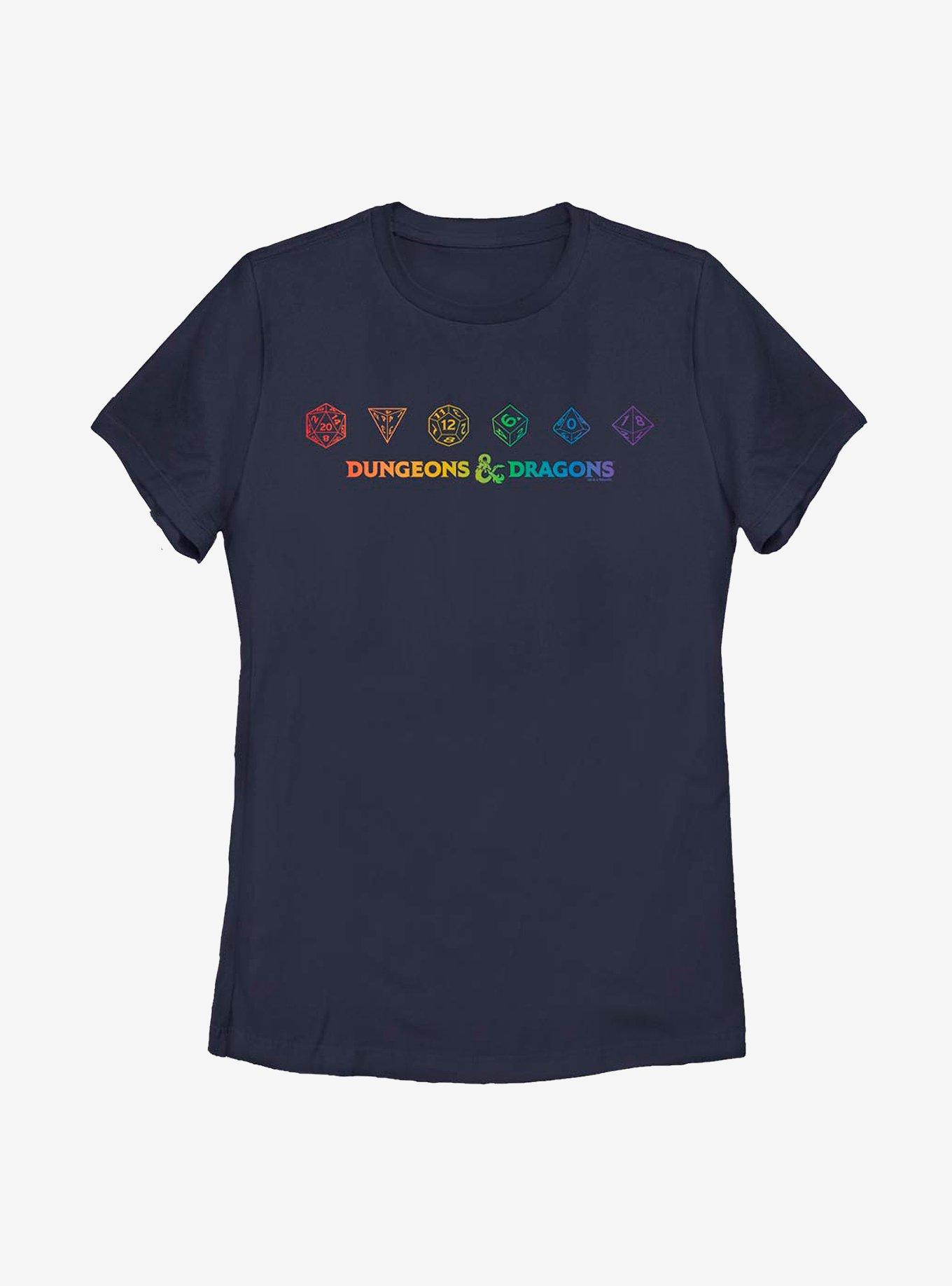 Dungeons & Dragons Rainbow Dice Womens T-Shirt, , hi-res