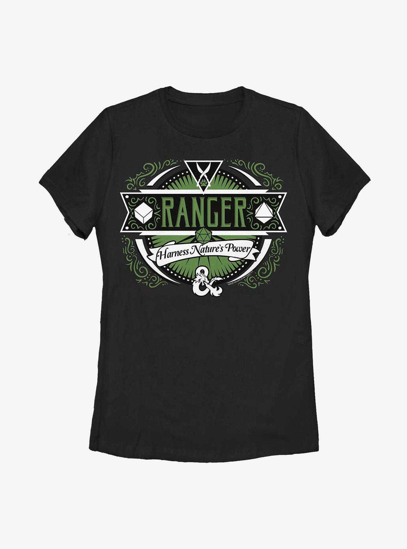 Dungeons & Dragons Ranger Label Womens T-Shirt, BLACK, hi-res