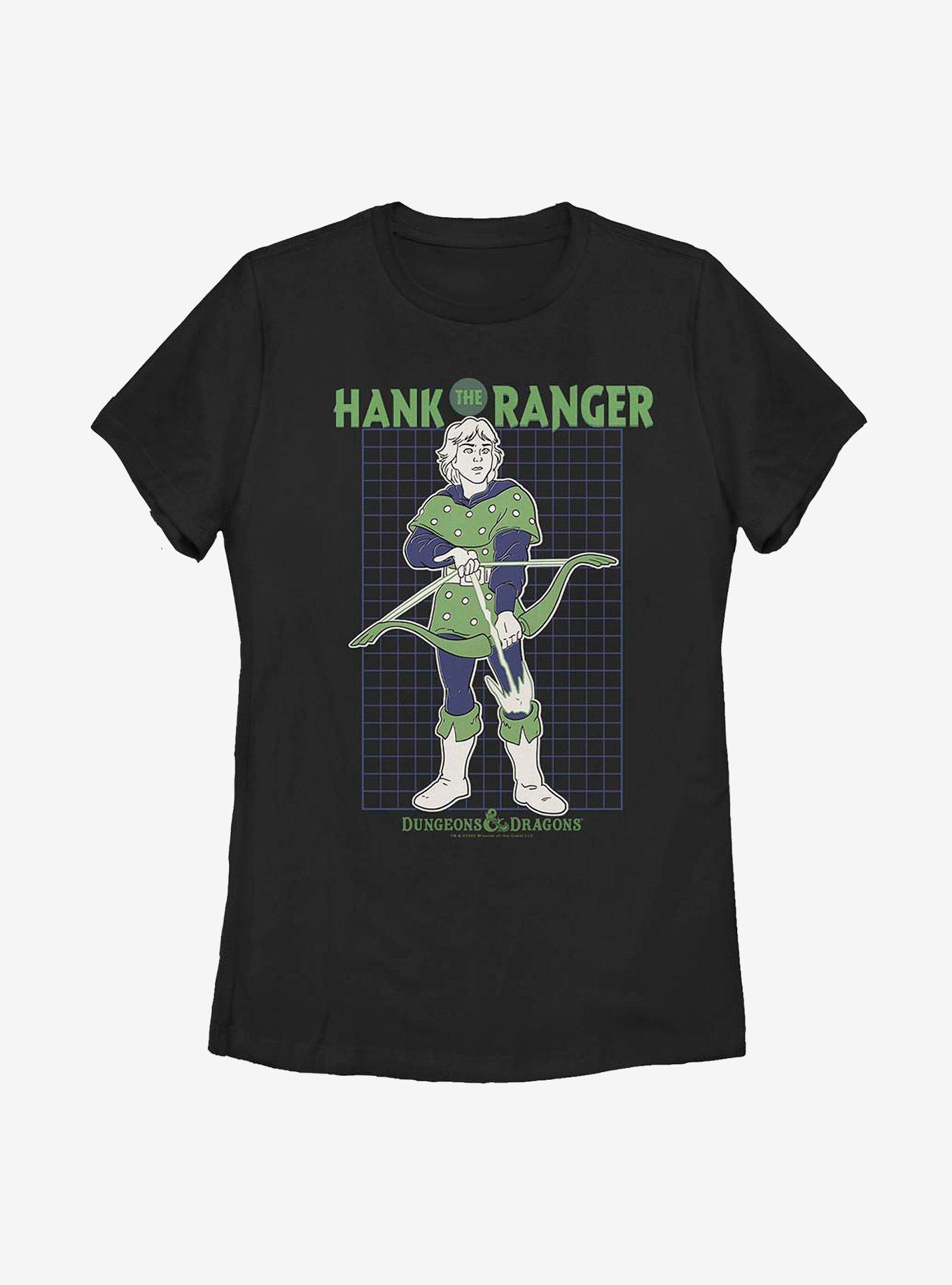 Dungeons & Dragons Ranger Schematic Womens T-Shirt, BLACK, hi-res