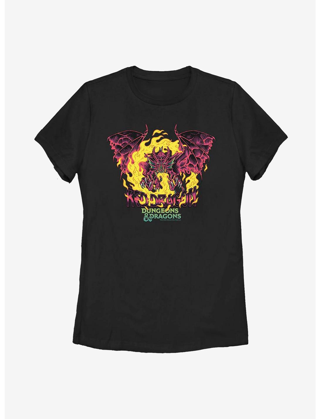 Dungeons & Dragons Dragon Logo Womens T-Shirt, BLACK, hi-res