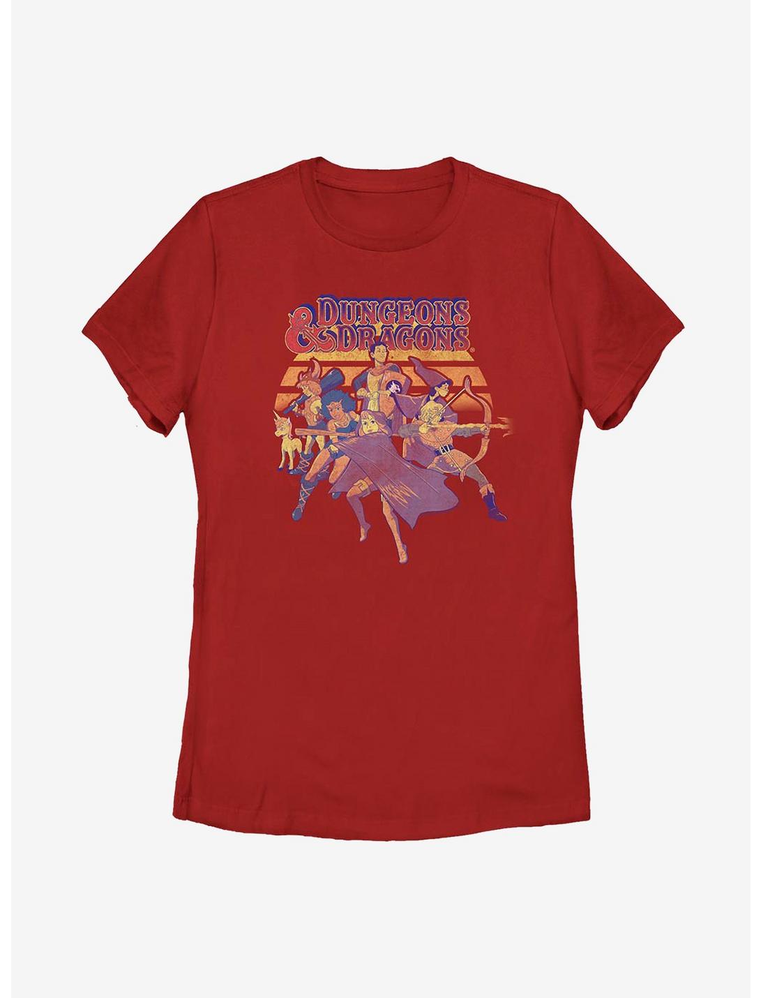 Dungeons & Dragons Retro Womens T-Shirt, RED, hi-res