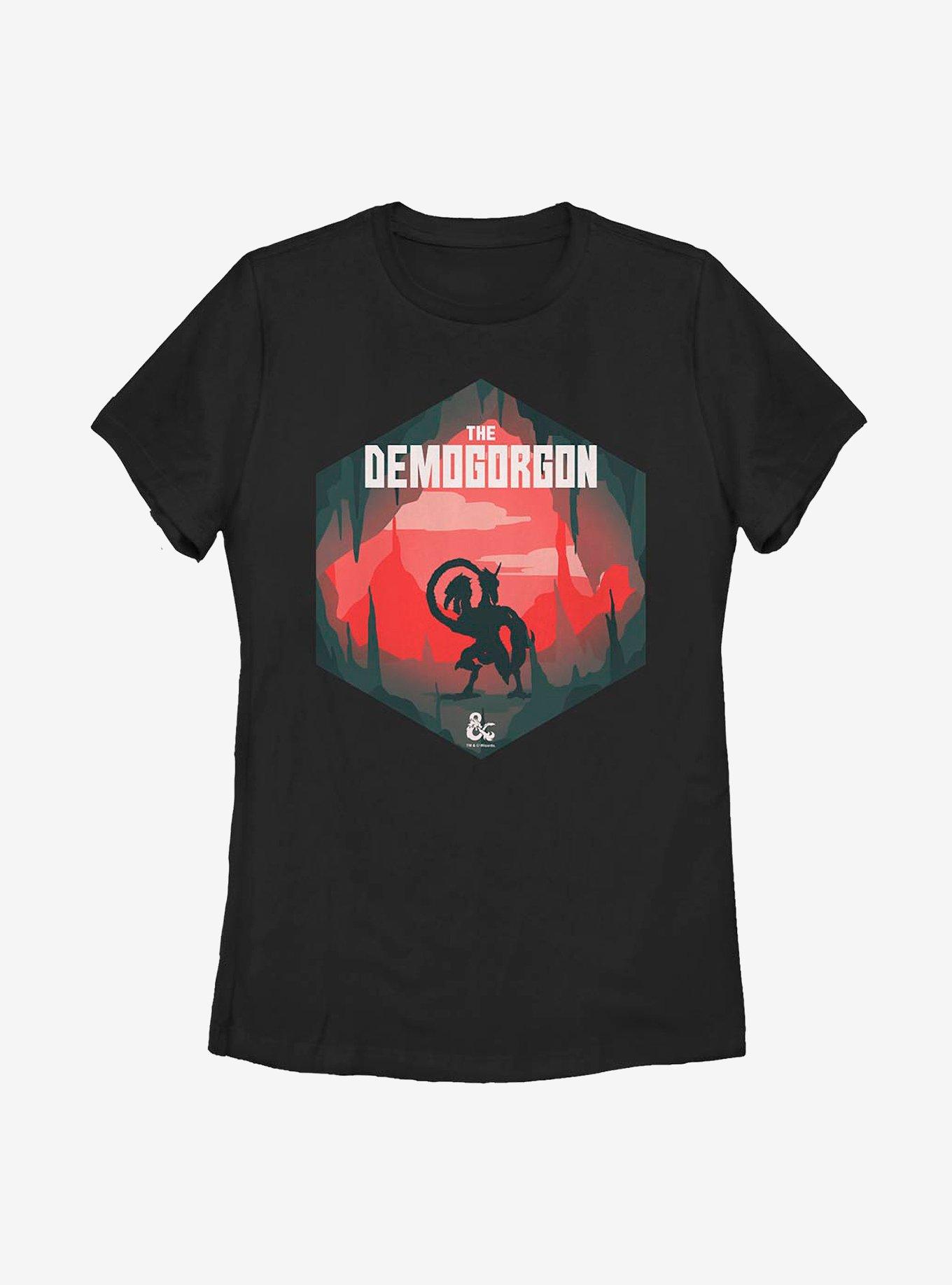 Dungeons & Dragons The Demogorgan Hexagon Womens T-Shirt, BLACK, hi-res