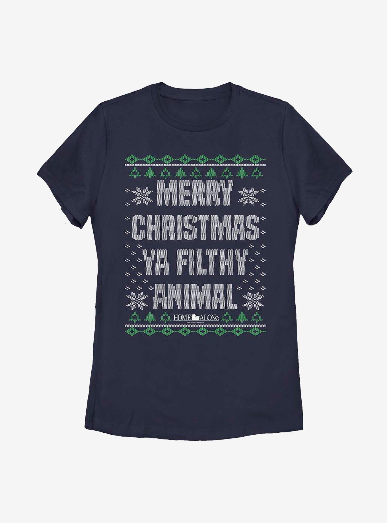Home Alone Merry Christmas Holiday Sweater Psttern Womens T-Shirt, , hi-res