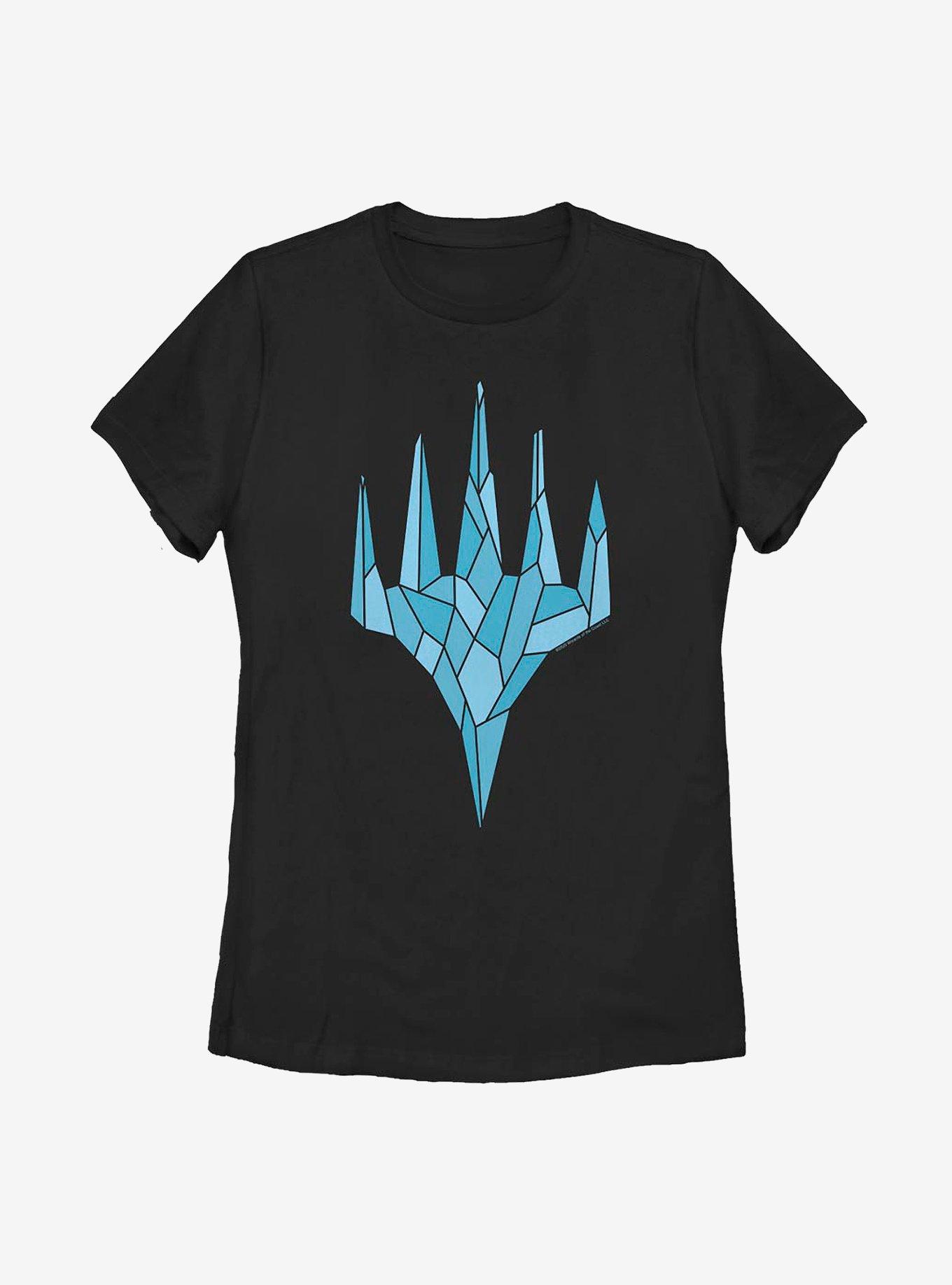 Magic: The Gathering Blue Crystal Womens T-Shirt, BLACK, hi-res