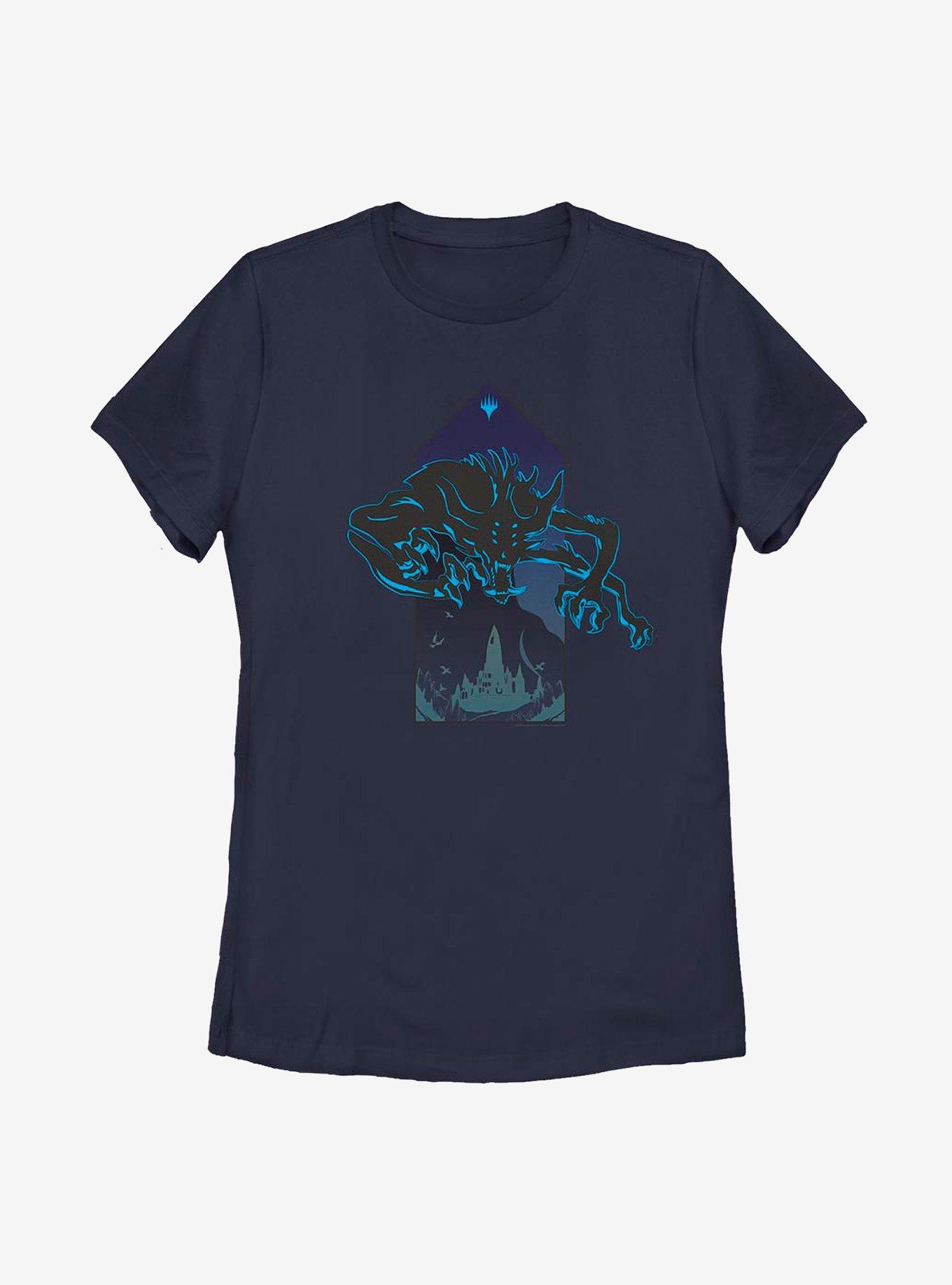 Magic: The Gathering Night Monster Womens T-Shirt, NAVY, hi-res