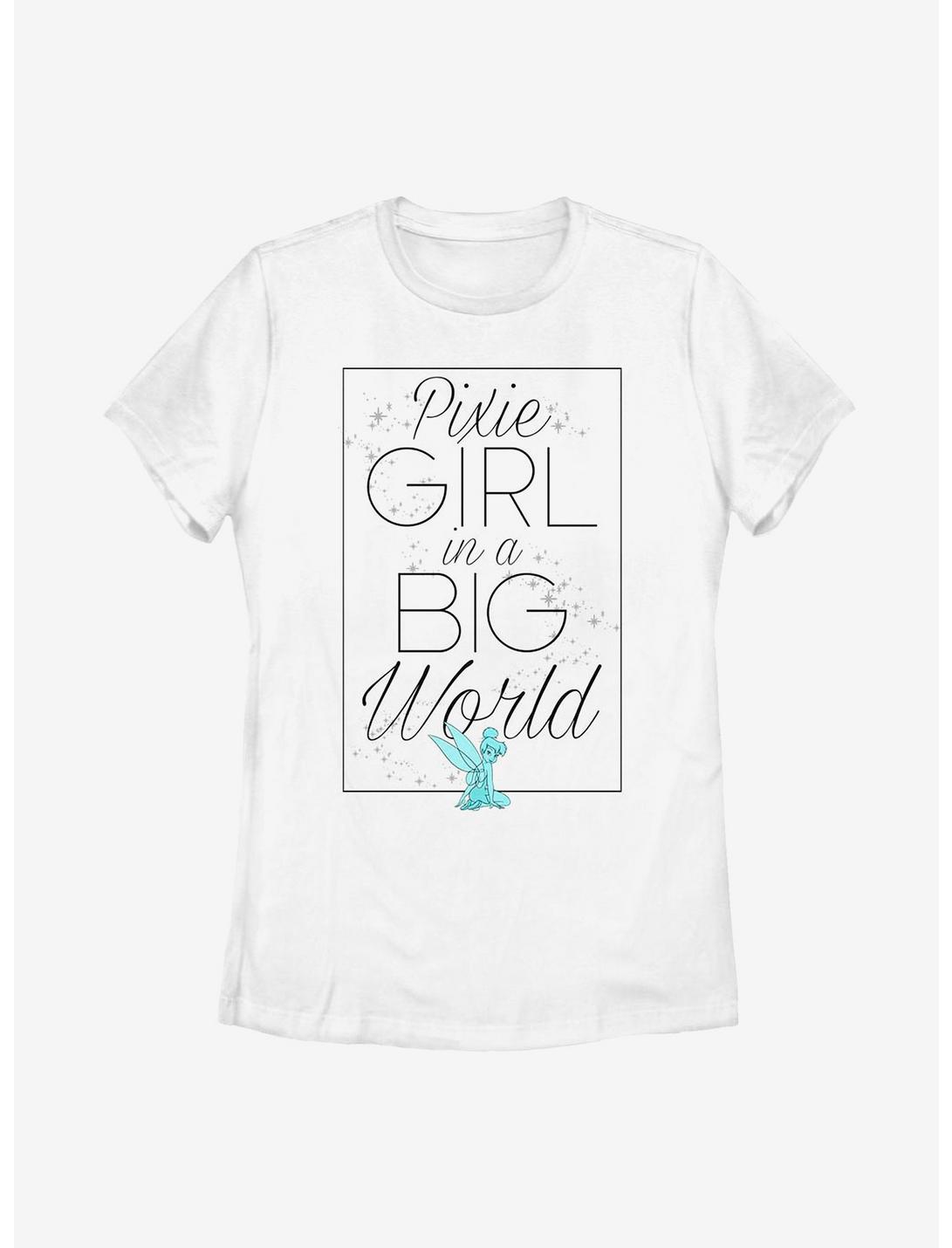 Disney Peter Pan Tinker Bell Big World Pixie Womens T-Shirt, WHITE, hi-res