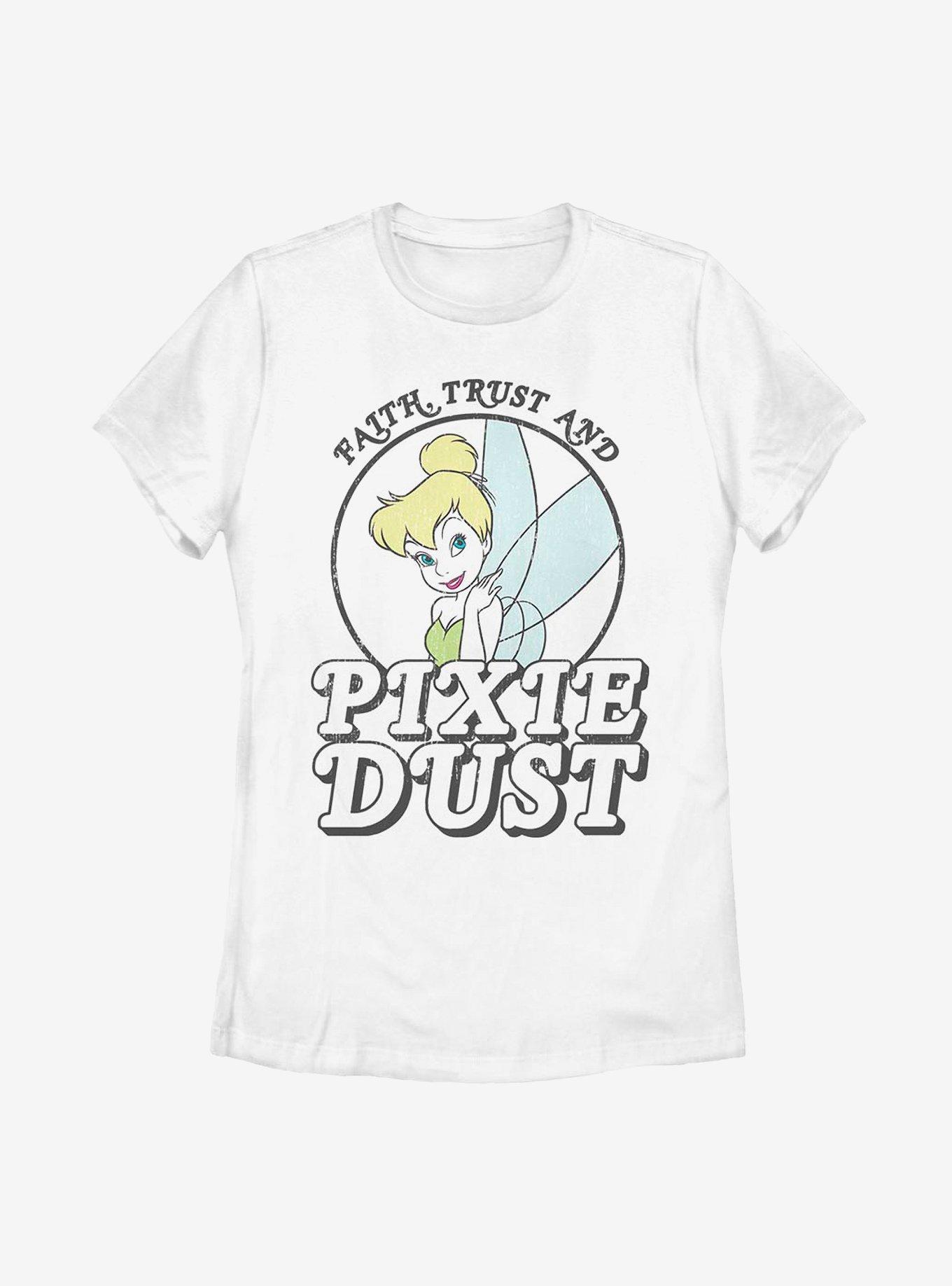 Disney Peter Pan Tinker Bell Get That Pixie Dust Womens T-Shirt, WHITE, hi-res