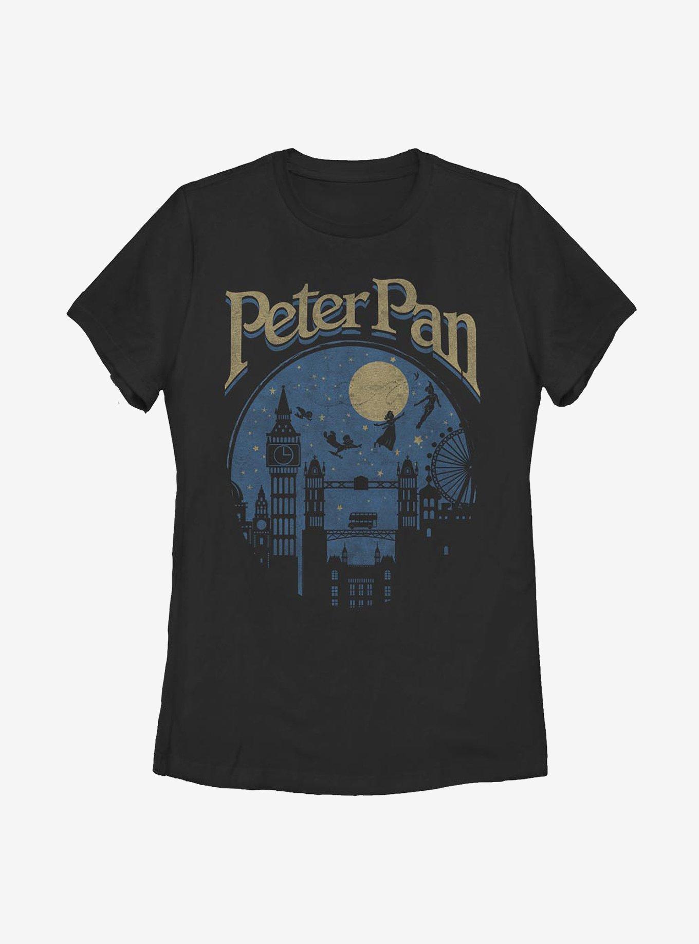 Disney Peter Pan Tinker Bell London Night Womens T-Shirt, BLACK, hi-res