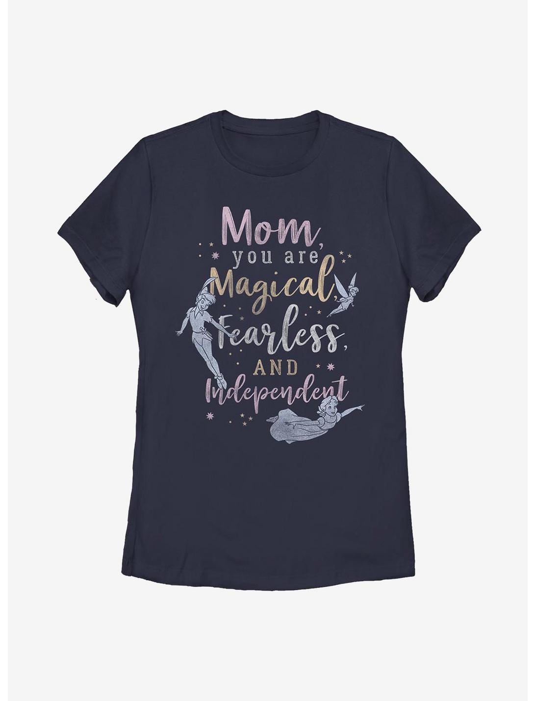 Disney Peter Pan Tinker Bell Magical Fearless Independent Womens T-Shirt, NAVY, hi-res