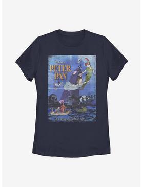 Disney Peter Pan Tinker Bell Pan Poster Womens T-Shirt, NAVY, hi-res