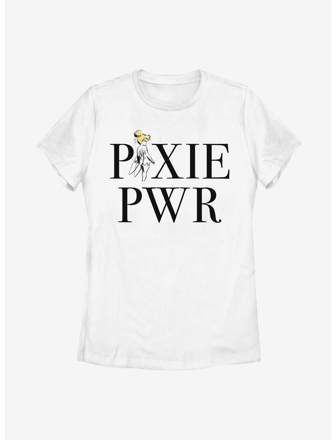 Disney Peter Pan Tinker Bell Pixie Power Sparkle Womens T-Shirt, WHITE, hi-res